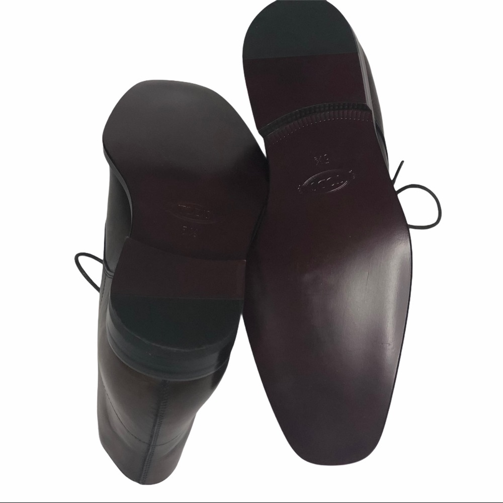 NEW Tod's Mens Brown Leather Laceup AnkleBoots 5.5 - Picture 9 of 16